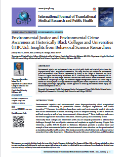 Dr. Rice and Dr. Mercy Shengy New Publication on Environmental Justice and Environmental Crime